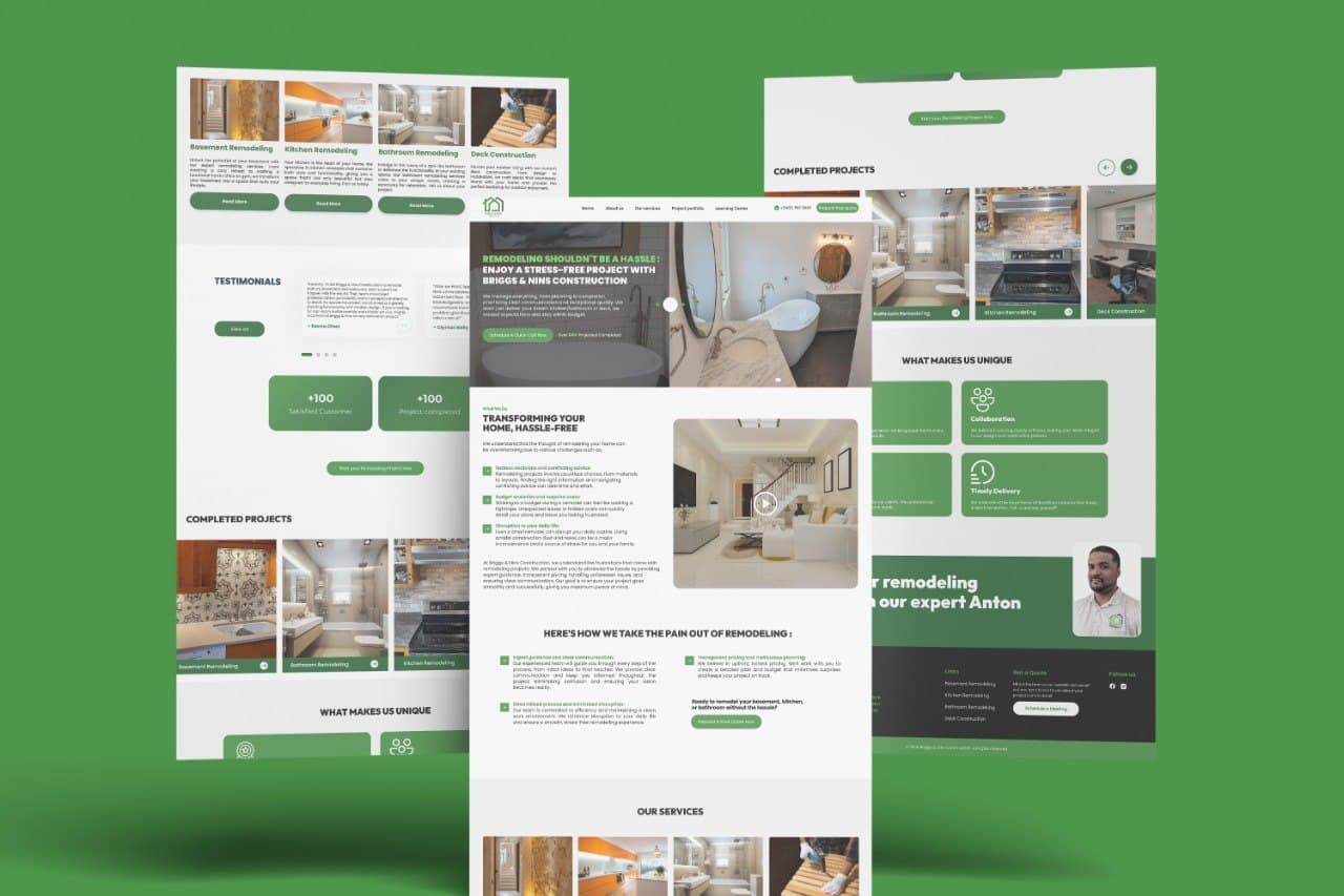 Briggs & Nins Construction — Web&Buzz project