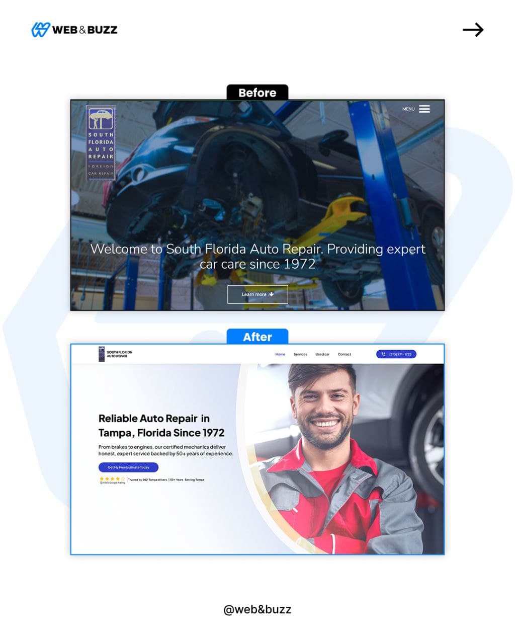 South Florida Auto Repair — Web&Buzz project