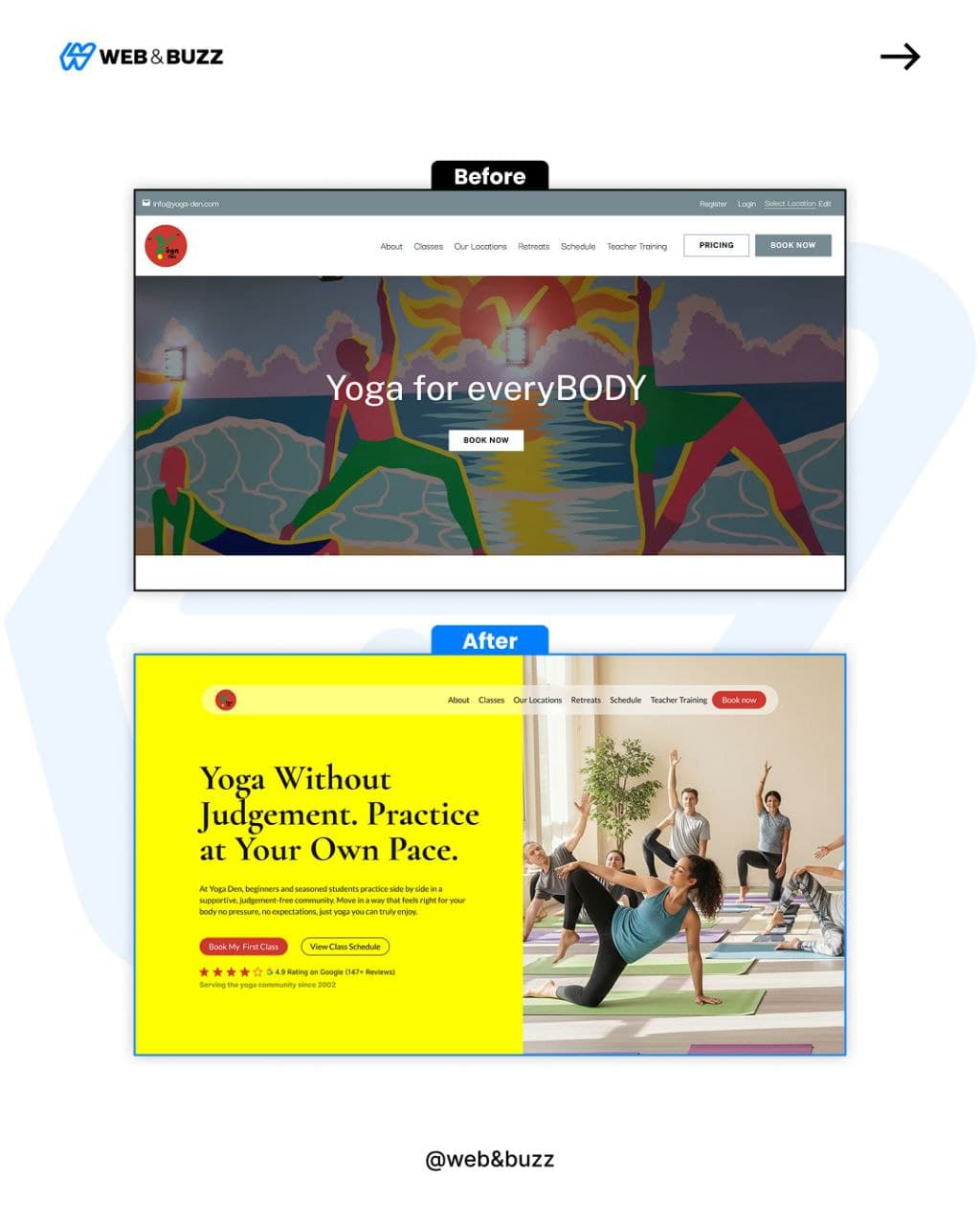 Yoga Den — Web&Buzz project